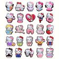 MESUCA 25pcs Hello Kitty Shoe Decorations Accessories Charms For Clogs Bogg Bag Bubble Slides Sandals, Gift Idea for Birthday. 