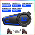 300M Motorcycle Helmet Bluetooth Intercom Headset Wireless Interphone Intercomunicador Moto Waterproof Handsfree Call Headphone. 