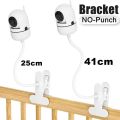 Protable Flexible Camera Clamp Mount Baby Monitor Camera Holder Stand Webcam Monitor Punch-free Bendable Bracket Base With Clip.