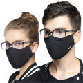 Korean Cotton Face Mask Anti-Dust Mask Respirator with Activated Carbon Filter Anti Dust Black Kpop Glasses Mask On The Mouth. 