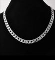 Men's Stainless Steel Silver Curb Chain Necklace 8mm x 60cm. 