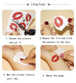10pcs Black Flower Butterfly Moon Pattern Tattoo Stickers For Hand And Body Makeup Waterproof Temporary Tattoos For Women. 