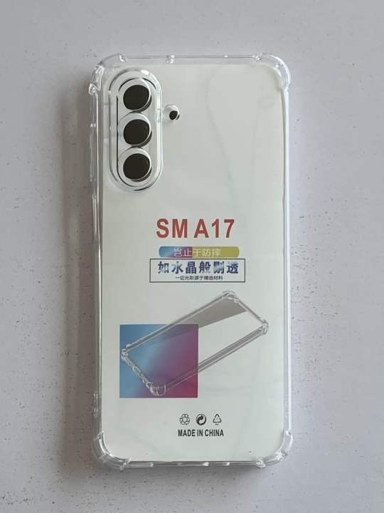 Samsung A17 Shockproof Transparent Silicon Back Cover