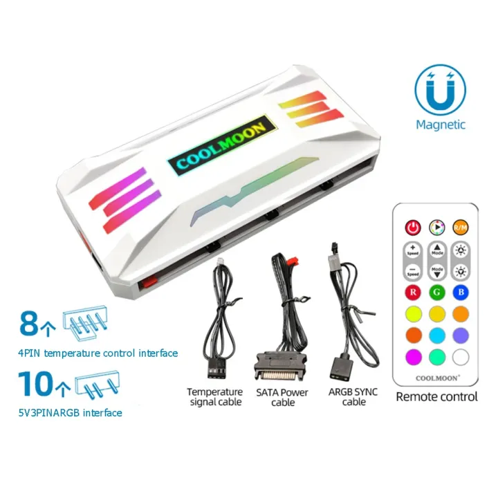 COOLMOON%20ARGB%20Controller%2012V%205A%206Pin%20ARGB%20Cooling%20Fan%20Smart%20Remote%20Control%20PC%20Computer%20Case%20Cooling%20Chassis%20Silent%20Fan%20Hub%20-%20Image%207