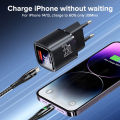 QOOVI 33W GaN Charger Dual-Port USB Type C Fast Charging Adapter PD USB-C Wall Charger For iPhone Tablet iPad.