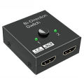 2 Port HDMI-Compatible 2.0 Switch 4K 2x1 1x2 Bi Directional Switcher 2 Input 1 Output Splitter for PS4/3 TV Box Switcher Adapter. 