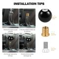 Universal Round Shifter Knob Head Black 8 Ball Racing Acrylic Gear Shift Knob SK-1003-8. 