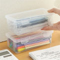 1pc Lightweight Translucent Pencil Case: Big Capacity & Frosted Design - Perfect For School Supplies, Student Pencil Case, Pract.