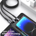 Transparent Luminous 3-in-1 Super Fast Charging Cable, 3 in 1 Charging Cable, Universal with Type-C Micro for iPhone15 14 13. 