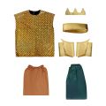 2025 New Kids Golden Greek Mythology  God King of The Sea Halloween Costume Poseidon Costume for Boys. 