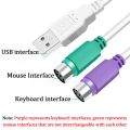 Dual PS2 Male To USB Female Converter Cable Adapter USB To Two PS/2 Use Interface For Mouse Keyboard Computer Cable & Connector.