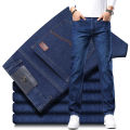 2025 New Fashion Men's Casual Black Blue Cotton Jeans Classic Style Male Denim Trousers Stretch Slim Fit Pants Plus Size 28-40. 