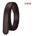 Men Women 2.4 2.8 3.0 3.5 cm Wide Belt No Buckle for Automatic Buckle High Quality PU Leather Belts Body Straps without Buckle.