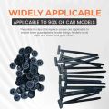 5-200PC Cable Ties Buckles Nylon Auto Fastener Screw Replaceable Car Fenders Trunk Engine Guard Panel Wire Clips Management Tool. 