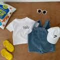 2024 Summer Baby Clothing Set Toddler Girls Clothes Suit Infant Tee and Denim Overall  Boys Outfit. 