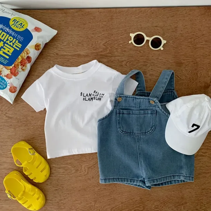 2024%20Summer%20Baby%20Clothing%20Set%20Toddler%20Girls%20Clothes%20Suit%20Infant%20Tee%20and%20Denim%20Overall%20%20Boys%20Outfit%20-%20Image%206
