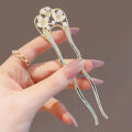 U자비녀 Pearl Flower Hairpin New Chinese Modern Simple Updo U-shaped Hairpin Hanfu Hair Accessory Hula Girl Hair Accessories 2025. 