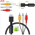 JCD 1pc For PS1 PS2 PS3 1.8M AV Cable Splitter RCA Audio Video Extend Cord to Monitor TV RCA Wire Converter Adapter. 