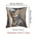 Creative Sleep Cat Fashion Design Printed Pillowcase Single Sided Comfortable Indoor Sofa Home Cushion Pillow Set Accessories.