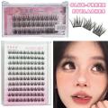 Self Adhesive False Eyelashes 5D Mink Lashes,No Glue Eyelash Clusters,Idol Curl Lash Clusters Reusable Individual Section Lashes.