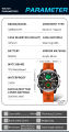 SANDA Sports Men's Electronic Watch Fashion Multi functional Waterproof LED Dual Display Men's Electronic Watch 3379. 