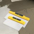 1Pc Finishing Trowel Wall Grout Spreading Tools Steel Trowel Putty Notched Spatula Concrete Drywall Trowel Construction Tools.