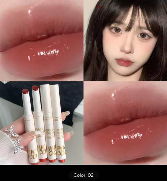 Pink%20coco%201Pcs%20Water-light%20Lip%20Glaze%20Mirror%20Glitter%20Lip%20Tint%20Long%20Lasting%20Moisturising%20Love%20Heart%20Shape%20Solid%20Lipstick%20Pen%20Lips%20Make%20Up%20-%20Image%204