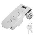Compression Latch with 2‑Key Zinc Alloy Lock for Motorhomes Yachts Trunks Trash Cans Warehouse Doors. 