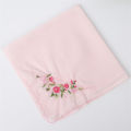 35cm 60 count cotton embroidered handkerchief plain color ladies high-grade cotton handkerchief holiday gift wedding supplies.