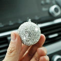 Crystal Ball Car Pendant with Diamond Inlay Car Rearview Mirror with Full Diamond Decoration Car Decoration Car Interior Pendant. 