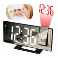 Digital Alarm Clock with 180° Rotating Projector - LED Large Mirror Display, High Quality. 