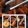 Barbecue Food Tong Non-Slip Cooking Clip Stainless Steel Portable Picnic Tweezer Salad Steak Clamp Bread Tongs Kitchen Gadgets. 