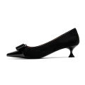CHCH Women's High Heels Winter Anti Velvet Women's Shoes Business Dinner Black Heels 5cm.