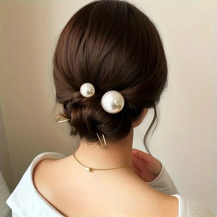 Elegant%202-Piece%20Faux%20Pearl%20Hairpin%20Set%20-%20U-Shaped%20Twist%20Design%20For%20Women%20&%20Girls,%20Hair%20Accessories%20Hair%20pin%20Perfect%20For%20Weddings%20-%20Image%205