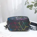 Women Laser Crossbody Bag Sling Shoulder Bag Jelly Holographic Square Messenger Satchel Bag For Lady Daily Small Handbag Purse. 