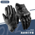 ORZ motorcycle riding gloves, goatskin, full-finger gloves, gloves for motorcycles, gloves.