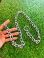 Stainless Steel Dog Collar Silver Cuban Link Dog Slip Chain Choke Collar Strong Slip Dog Collars for Large Dog 5.5MM 80CM 35KG/70KG. 