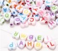 100/150 pcs white acrylic heart shaped beads perfect for arts and crafts , jewellery and bracelet making.. 