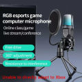 Condenser Professional Microphone Mic For PC Laptop Computer Gaming USB Wired Streaming Podcast Studio Mike Kit Gamer Accessory.