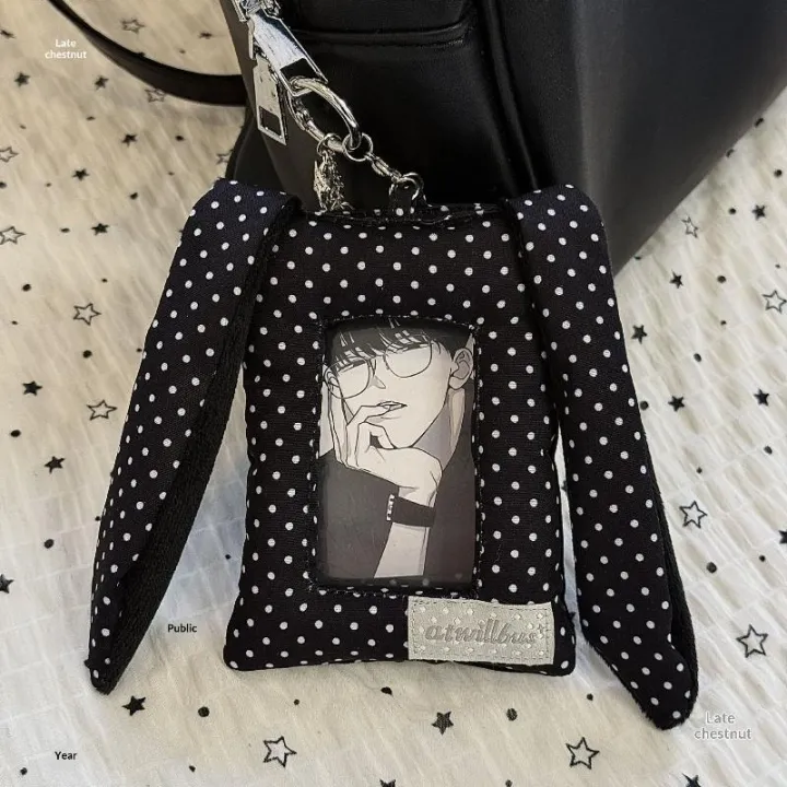 Hot%20Sale%20Y2K%20Polka%20Dot%20Rabbit%20Ears%20Card%20Holder%203-inch%20%20Photocard%20Holder%20%20Korean%20Style%20Bag%20Pendant%20-%20Image%202