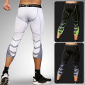 Men's Sports 3/4 Cropped Pants Gym Running Leggings Male Joggings Elastic Compressions Sweatpant Football Basketball Trousers.