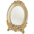 Rustic French Palace Style Carving Frame Table Mirror Gold Mirror Tray Home Decorative Mirror Bedroom Table Makeup Mirror. 