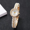 Fashion Women's Watches Ladies Imitation Pearls Alloy Band Analog Quartz Wristwatch Reloj Mujer（Without Box）. 