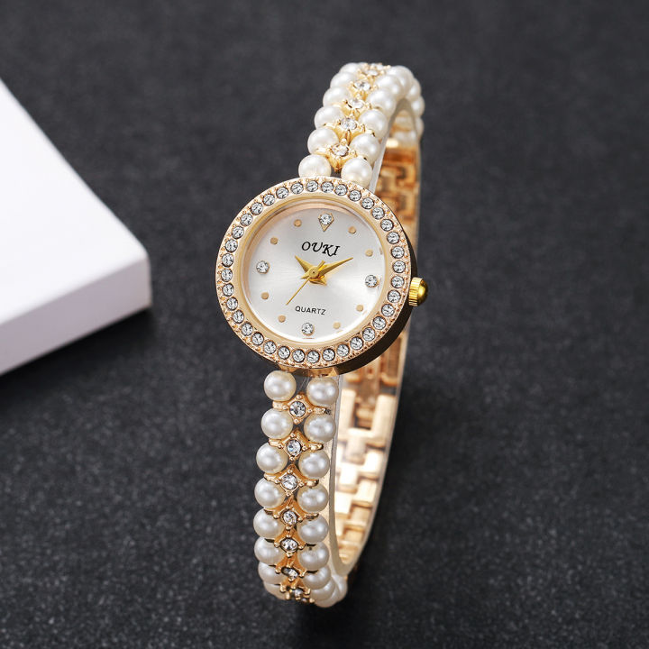 Fashion%20Women's%20Watches%20Ladies%20Imitation%20Pearls%20Alloy%20Band%20Analog%20Quartz%20Wristwatch%20Reloj%20Mujer%EF%BC%88Without%20Box%EF%BC%89%20-%20Image%204