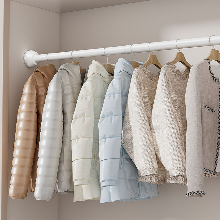 White%2065-255cm%20Adjustable%20Stainless%20Steel%20Clothes%20Drying%20Rack%20No-Drill%20Telescopic%20Pole%20Curtain%20Rod%20for%20Balcony%20Bathroom%20-%20Image%204