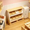 1Pcs Mini Bread Rack Cupboard Storage Shelf Model 1:12 Dollhouse Miniature Display Cabinet Cake Cabinet Kitchen Furniture Decor.