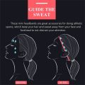 1PCs Simple unisex sports hairband non-slip silicone strip sweat guide elastic headbands yoga running fitness hair accessories. 