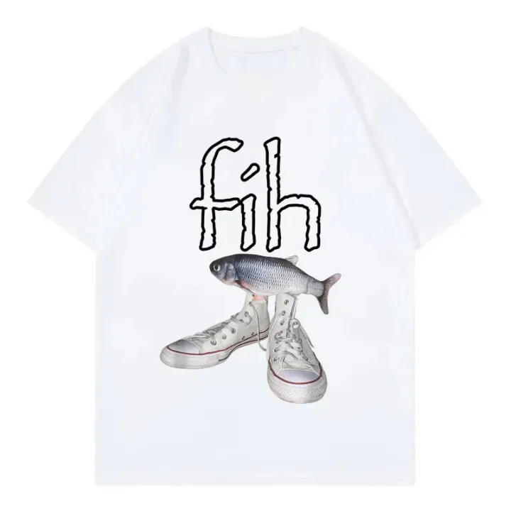 New%20Style%20Fih%20Shoes%20Graphic%20T%20Shirts%20Funny%20Misspelled%20Fish%20Meme%20T-shirtsWomen%20Casual%20Fashion%20Short%20Sleeve%20T-shirt%20-%20Image%202