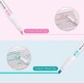 15 pcs dual tip chisel highlighters midliners aesthetic stationary pastel marker highlighter pens. 