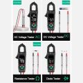MastFUYI® FY385 Big Screen Digital Clamp Meter 9999 Count DC AC Current Voltage Clamp Meter True RMS HZ Temp Ohm Capacitance Multimeter with Manual & Auto Range Function. 